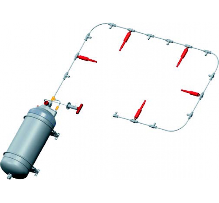 防爆柴油机无轨胶轮车自动灭火装置